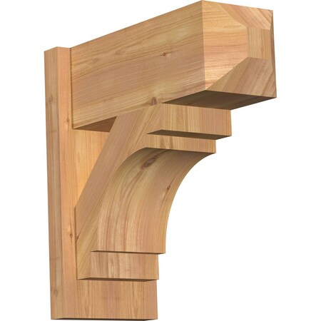 Ekena Millwork Merced Smooth Craftsman Outlooker, Western Red Cedar, 7 1/2"W x 18"D x 18"H OUT08X18X18MRC04SWR